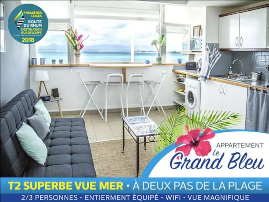 Superbe T2 vue mer&accès plage Le Gosier  Extérieur photo
